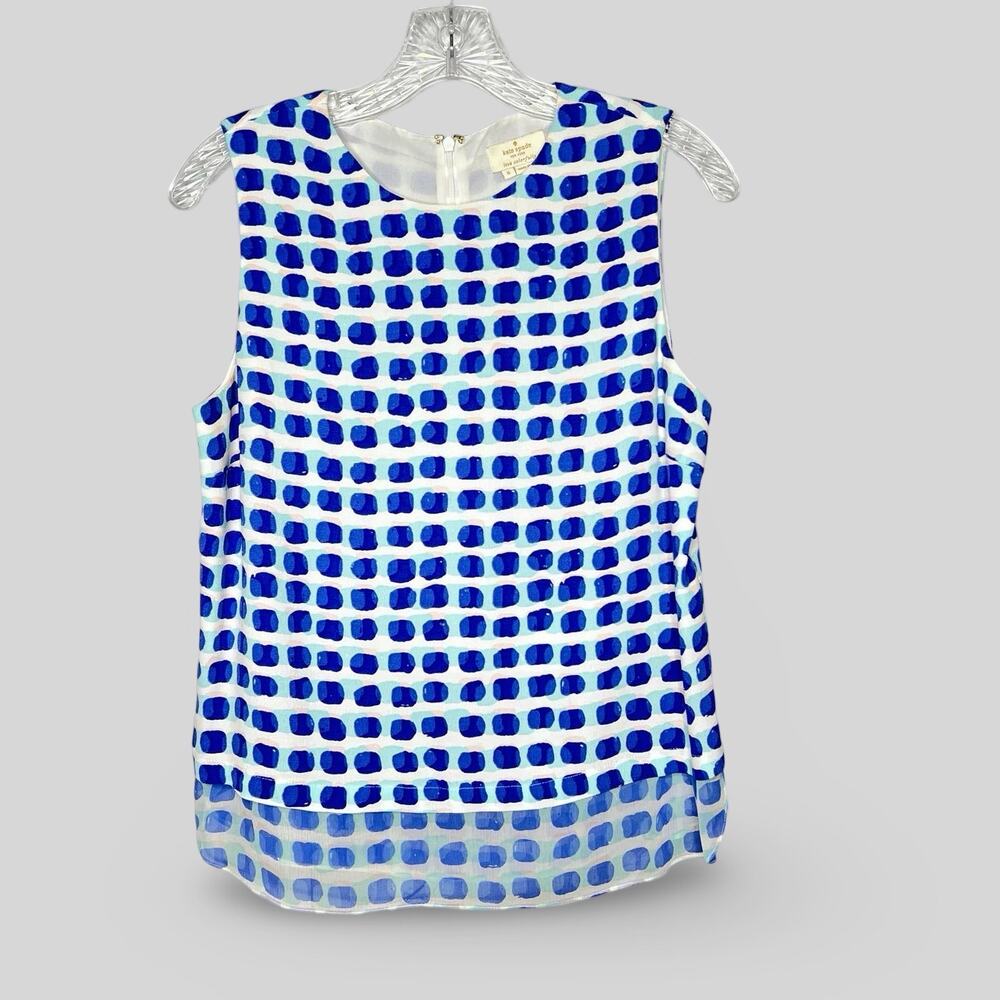 Kate Spade Sleeveless Abstract Dot Top